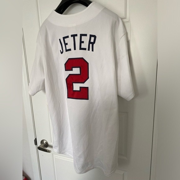 MLB '06 USA JETER 02 WORLD BASEBALL CLASSIC MAJESTIC White Jersey in XXL - Picture 12 of 15
